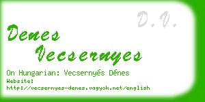 denes vecsernyes business card